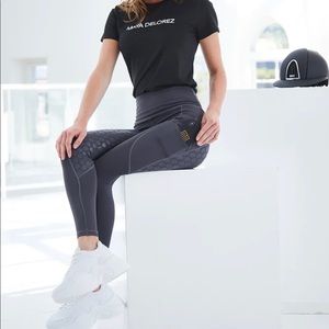 Maya Delorez Equestrian Riding Leggings Grey